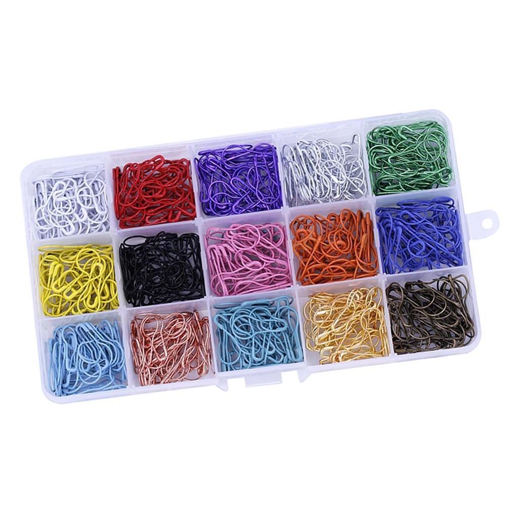 600pcs Metal Colorful Pins Calabash/Bulb/Gourd Shape Safety Pins Small Coilless Tag For Sewing Accessories