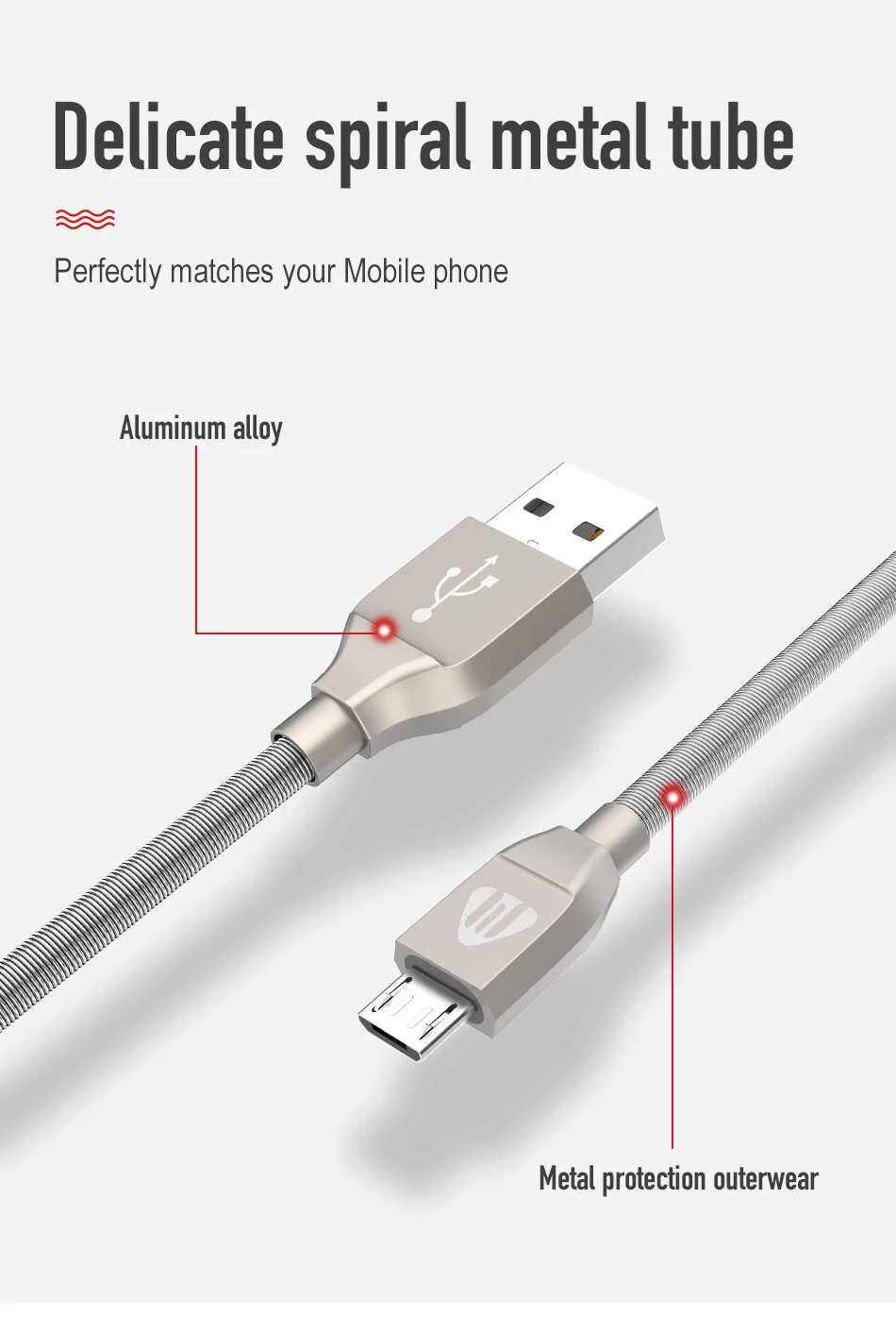 Jellico Micro USB кабель металлический зарядный кабель для samsung Xiaomi huawei htc Android мобильный телефон Быстрая Зарядка Кабели синхронизации данных