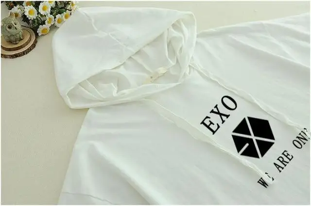 Одежда EXO с коротким рукавом для мужчин и женщин|Толстовки свитшоты| |
