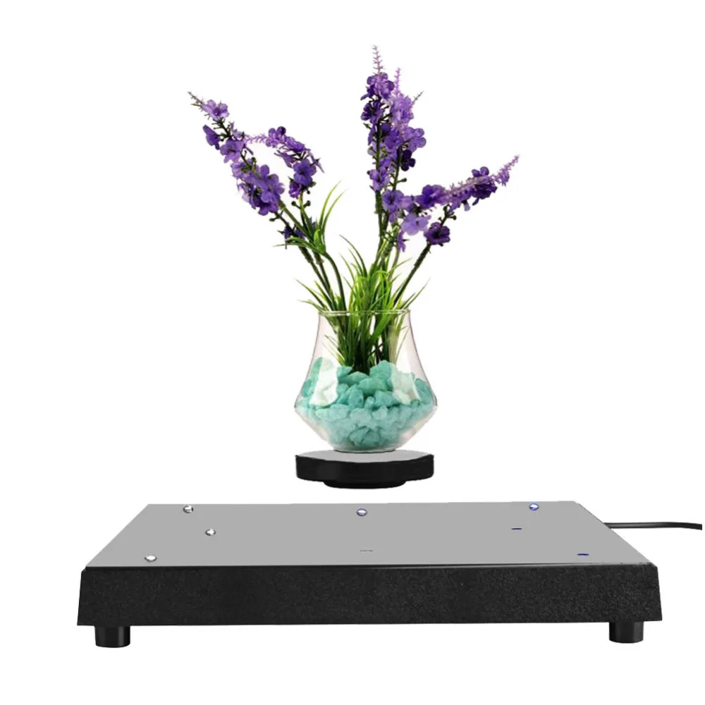 LED Rotating Magnetic Levitation Diy Floating Show Shelf Display