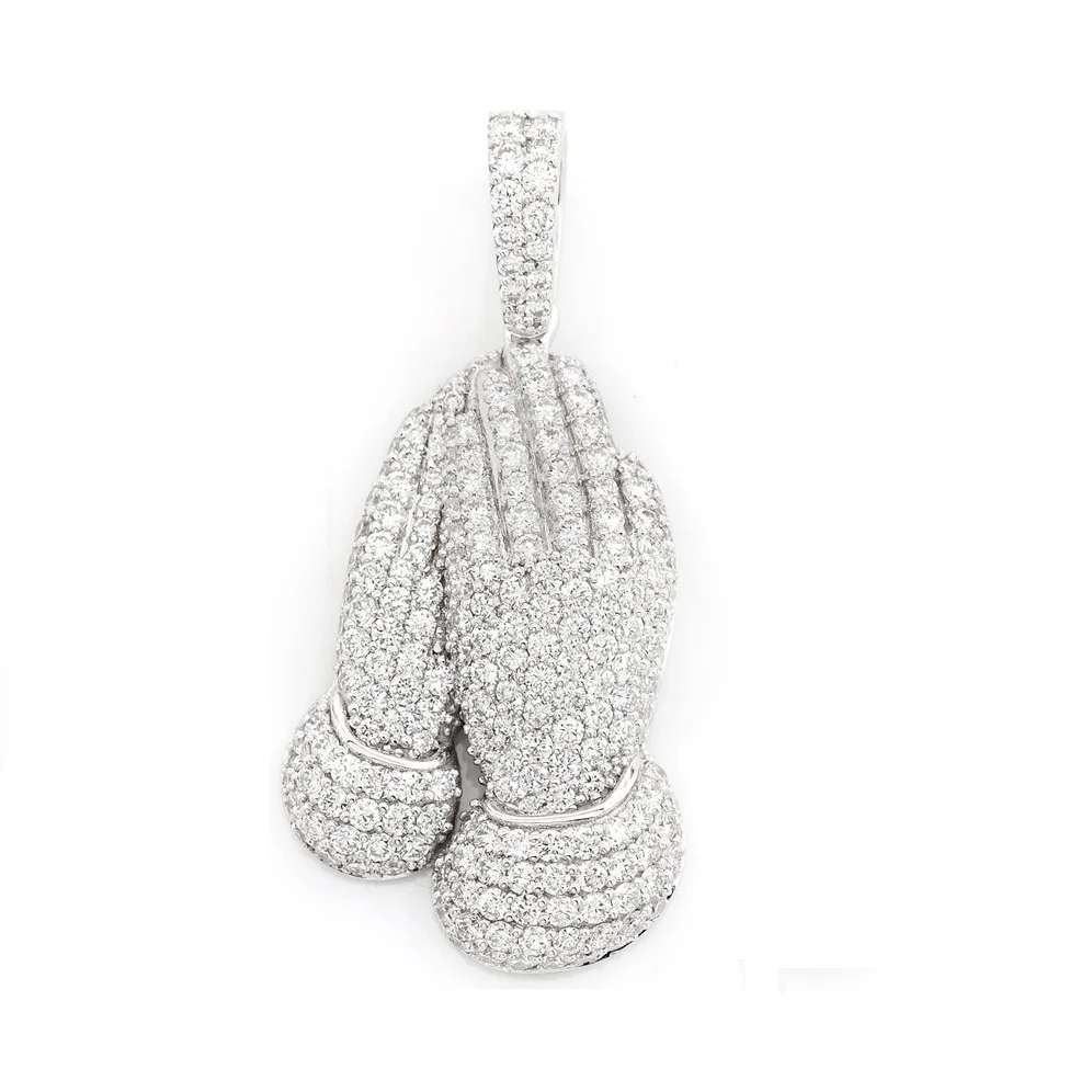 

original brand rock hiphop new 2019 s925 silver SMALL PRAYER HANDS PENDANT