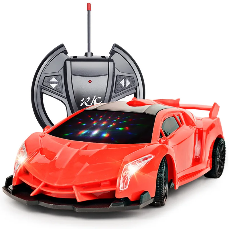 4 Channels 22cm RC Car Toy Led Light Electric Robot Sports Car Models Toys Birthday Gifts for Boys 2.4G Luxury Car