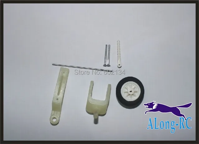 Cheap free shipping:mini tail landing gear  Rc Airplane Part Tail landing gear set with wheel 25mm