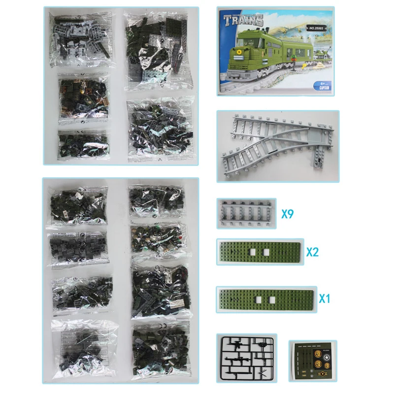 25003 764pcs Train Railway engine Constructor Model Kit Blocks Compatible LEGO Bricks Toys for Boys Girls Children Modeling 25003 764pcs Train Railway engine Constructor Model Kit Blocks Compatible LEGO Bricks Toys for Boys Girls Children Modeling