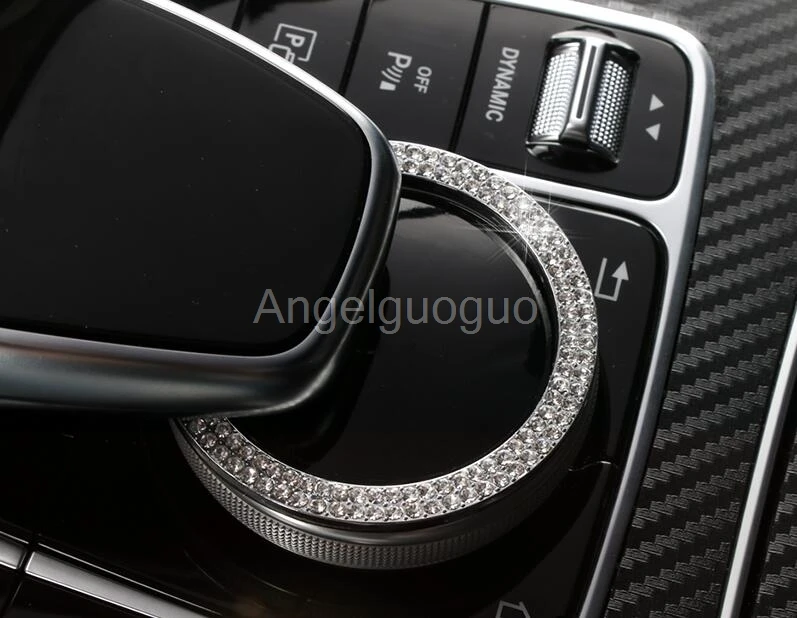 Car multimedia knob decorative ring / multimedia control knob cover For Mercedes Benz  C class w205 GLC Class E Class W213