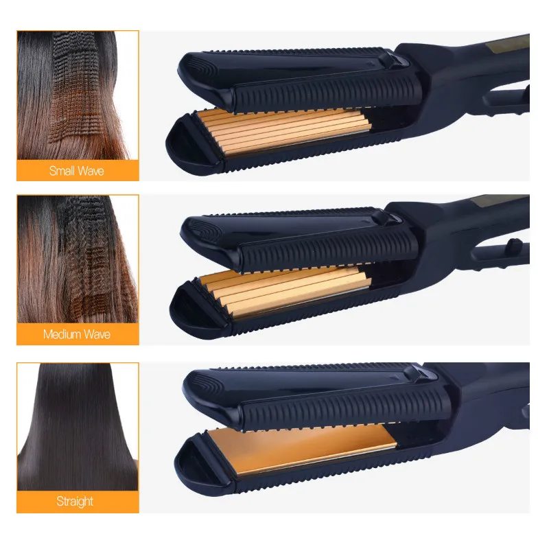 Про взаимозаменяемы Титан Вэйвер выпрямления широкие пластины отрицательные ионы бигуди Щипцы для завивки Контроль температуры Инструменты для укладки волос