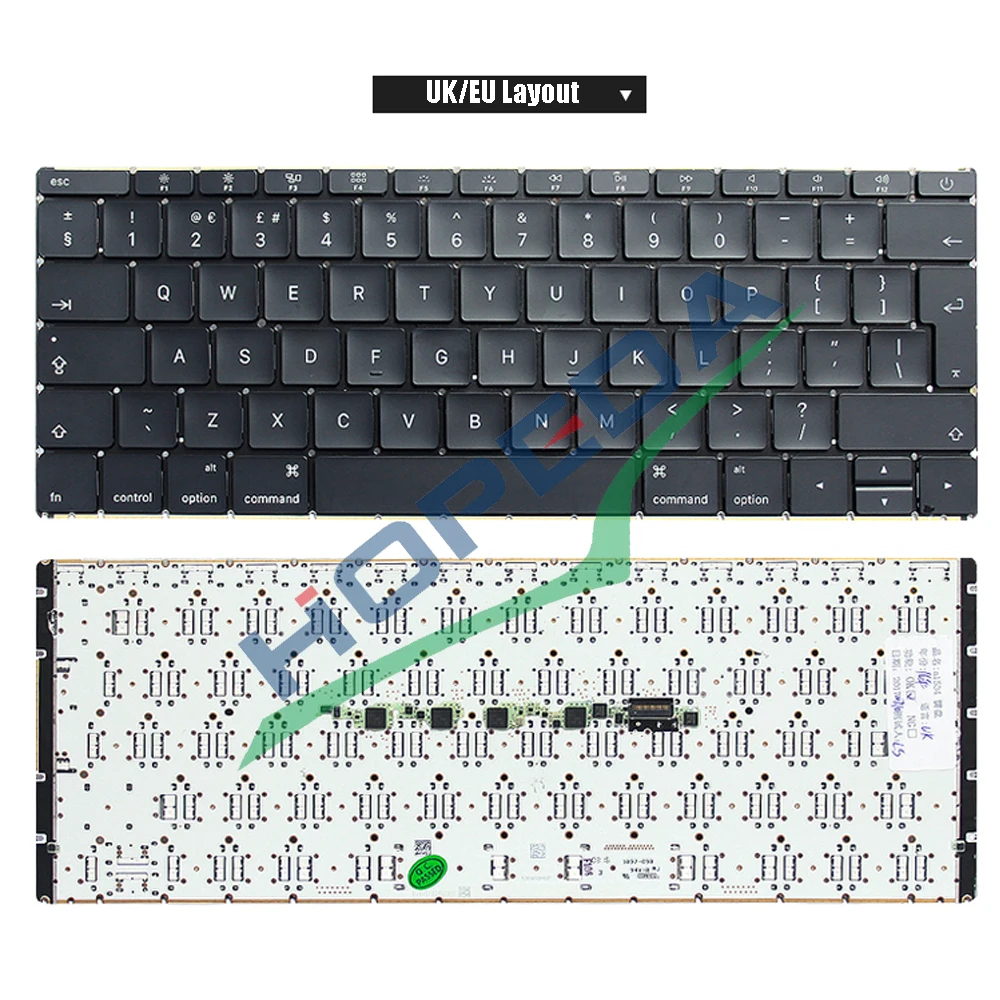 New Uk Eu Keyboard For New Macbook 12'' A1534 Keyboard Replacement Uk