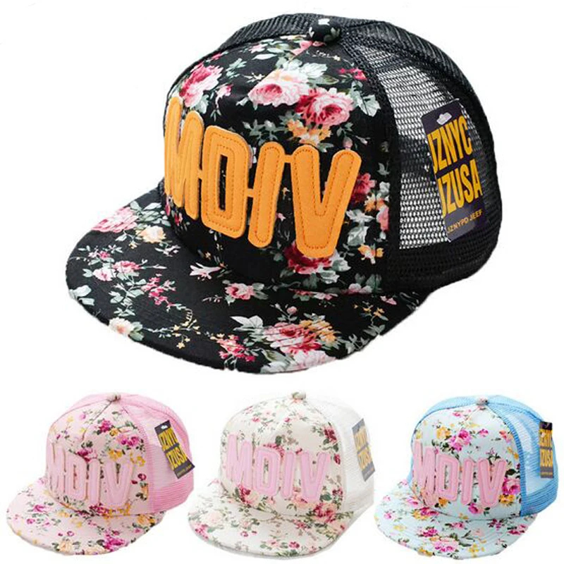 

2017 Graffiti Letters Pattern Snapback Hat For Children Girls Hat Caps Mash Baseball Cap Kids Hip-Hop Cap Drop Shipping ht1510