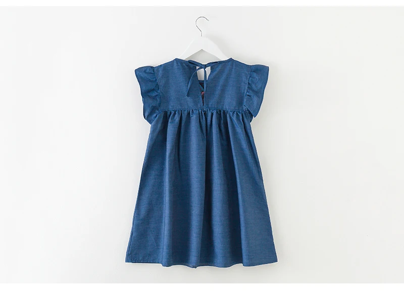 new summer style 2018 petal sleeve cotton kids dress baby princess dresses for girls children's clothing infant dress girl tops (9)