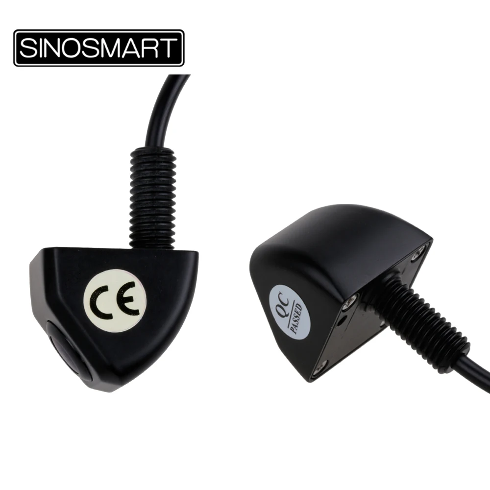 SINOSMART Universal Parking Reversing Backup Camera for Car Vehicle Stainless Metal Chrome Black Small Size|reverse backup camera|backup reverse