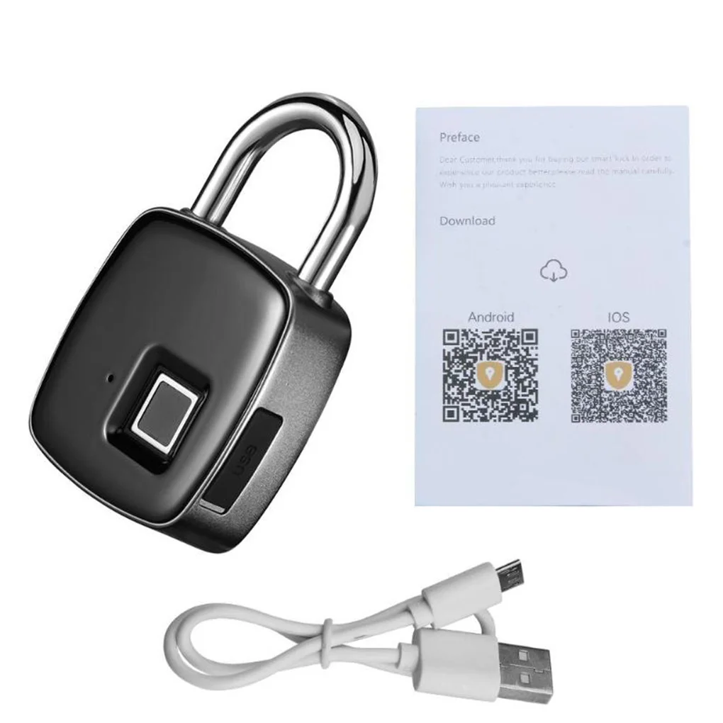 

Standalone Biometric Fingerprint Door Lock Access Control Reader Controller Waterproof Keyless Anti-theft Padlock
