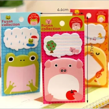 

2pcs/lot Hot Sale Stationery Cute Animal cartoon Note pads originality Sticky Notes/memo pads