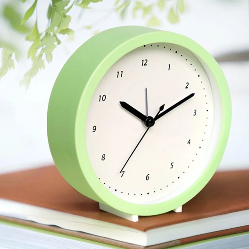 

Alarm clock creative student lovely bedside modern simple small fresh alarm clock silent child cartoon Tabletop decoration clock