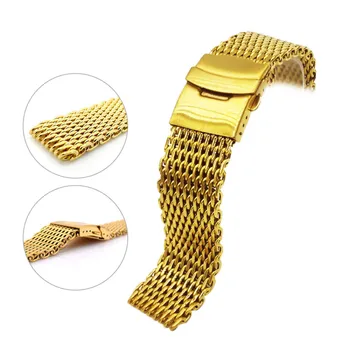 

Gold Color Stainless Steel Watch Strap Unisex Replacement Watch Band Fashion Casual Wrist Strap Watchband 22/24cm