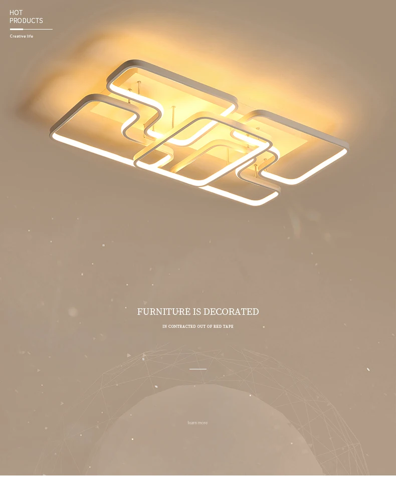 led ceiling light modern lamp fixture 2