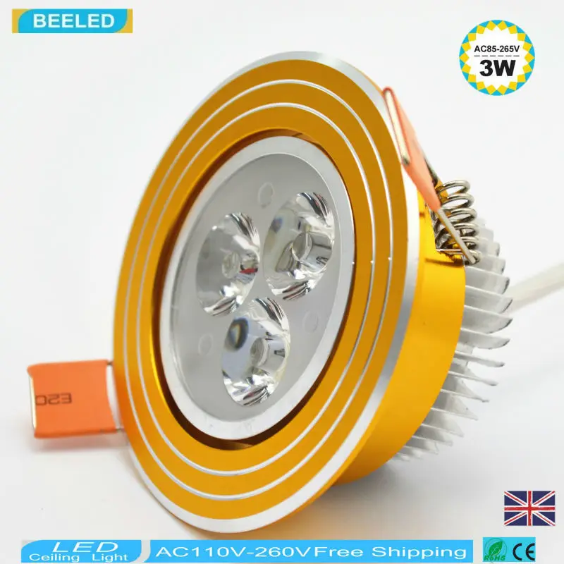 

Golden 10 X 3W LED Downlight 110V 220V ceiling led Spot Lamp led bulb lamp led Lighting for home living room good quality