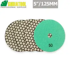 Diatool 4 шт. 5 "алмазные гибкие сухой полировки 125 мм абразивные шлифовальные диски для камня Гранит Мрамор Керамика плитка