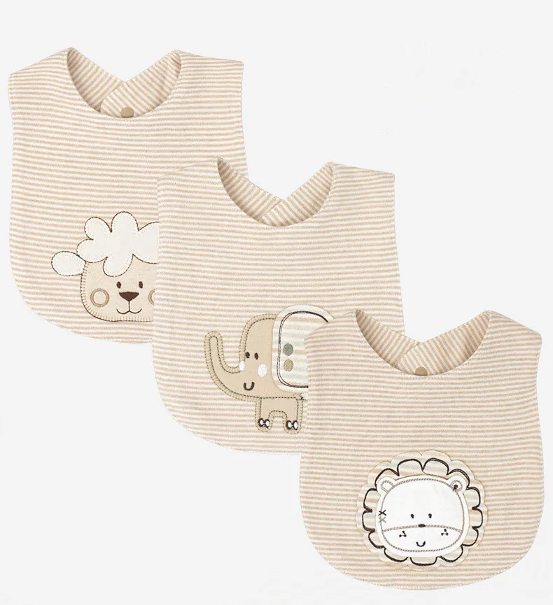 

New Baby Bibs Bandana Lot 100% Organic Cotton Double Layers Infant Saliva Towel For Boys And Girls 0-3 Years