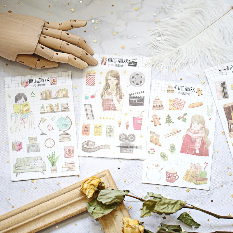 

Mohamm Diary Japanese Daily Life Scrapbook Paper Deco Japanese Cute Girl Fashion Stationary Sticker Scrapbooking