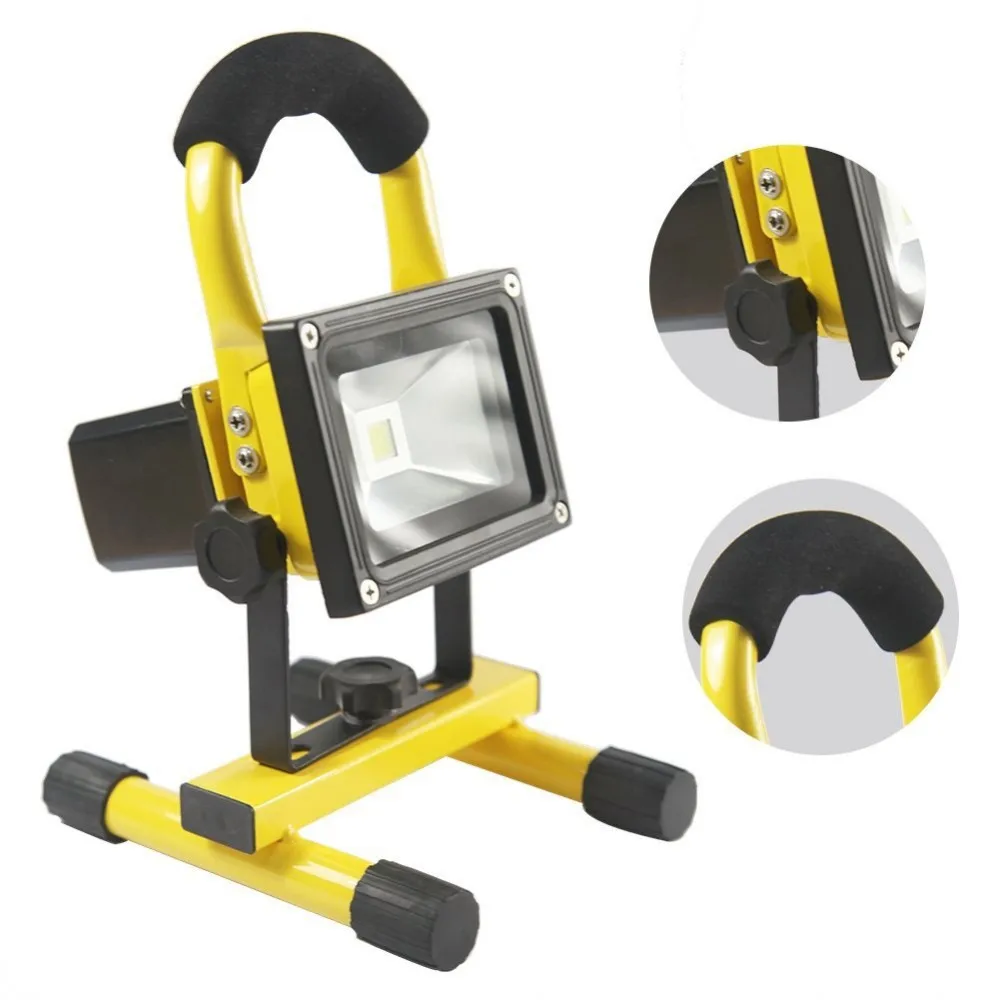 20W Floodlight Rechargeable LED Flood Light Lamp portable Outdoor Spotlight Camping Work Light with DC Car Charger