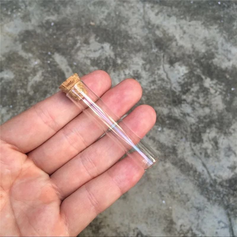 4ml 12*60mm Small Glass Vials Jars Test Tube With Cork Stopper Empty Glass Transparent Mason Jars Bottles 100pcs