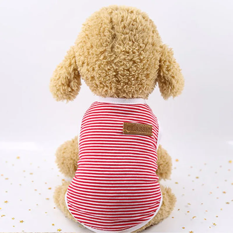 Cute Stripe Cat Vest Shirt Classic Pet Clothes for Cats