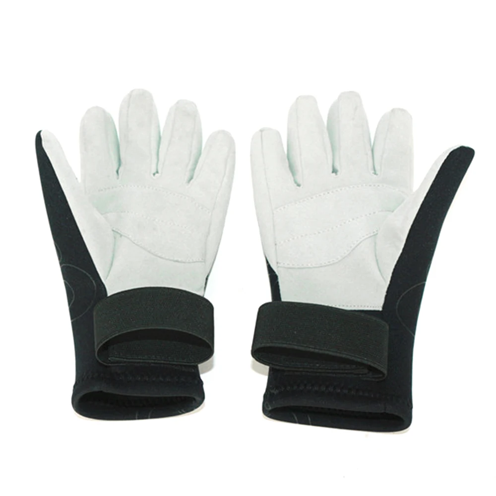Перчатки для дайвинга 2 мм неопреновые перчатки Гидрокостюма теплые Сноркелинг серфинга перчатки для каякинга носить пять пальцев перчатки