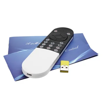 

VOBERRY 2.4ghz Wireless Mouse Mini 3-in-1 USB Wireless Air Mouse Infrared Remote Controller 18 Keys Air Mouse Android Tv White