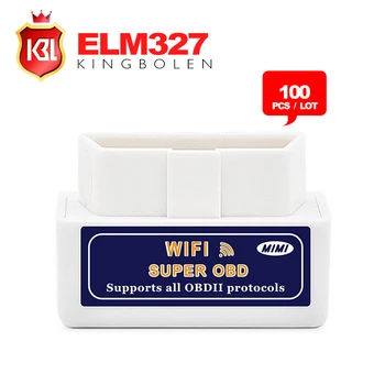 

100PCS/LOT Mini ELM327 Wifi V1.5 OBDII/OBD2 Auto Scanner Tool Support Android & IOS System ELM 327 Wifi Support OBD II Protocols