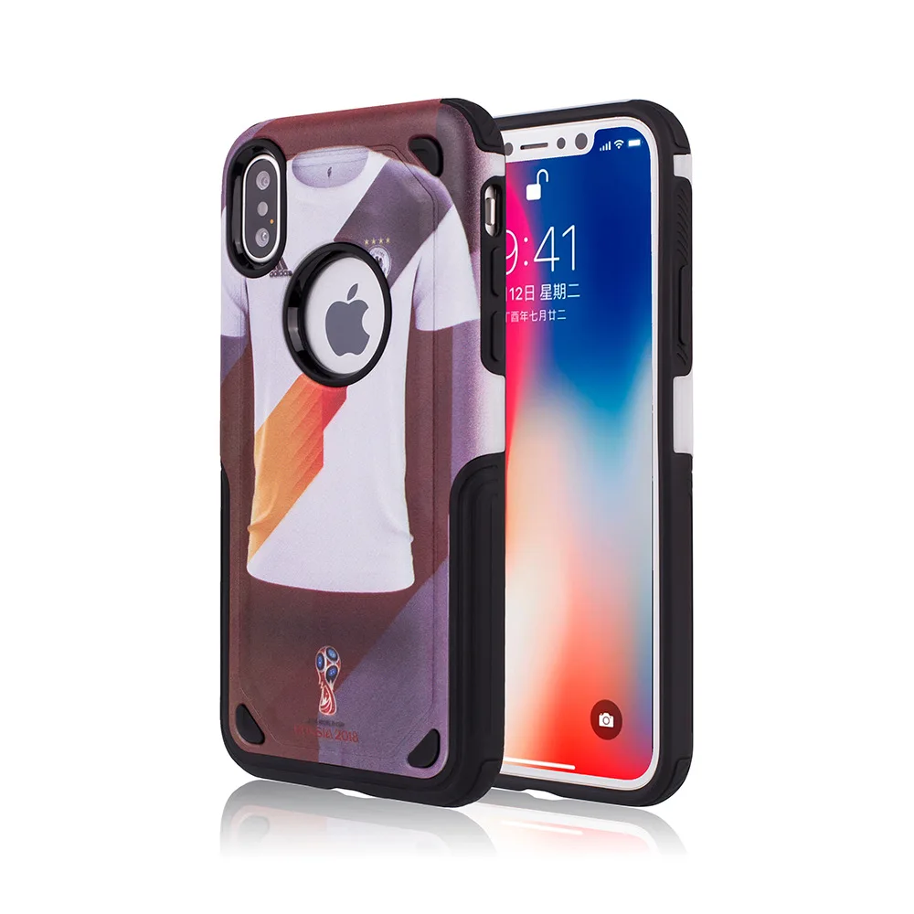 360 противоударный Защитный чехол для iPhone X Тонкий Dual Слои Панцири телефон Обложка для Apple IPhone X красочным принтом гибридный Чехол