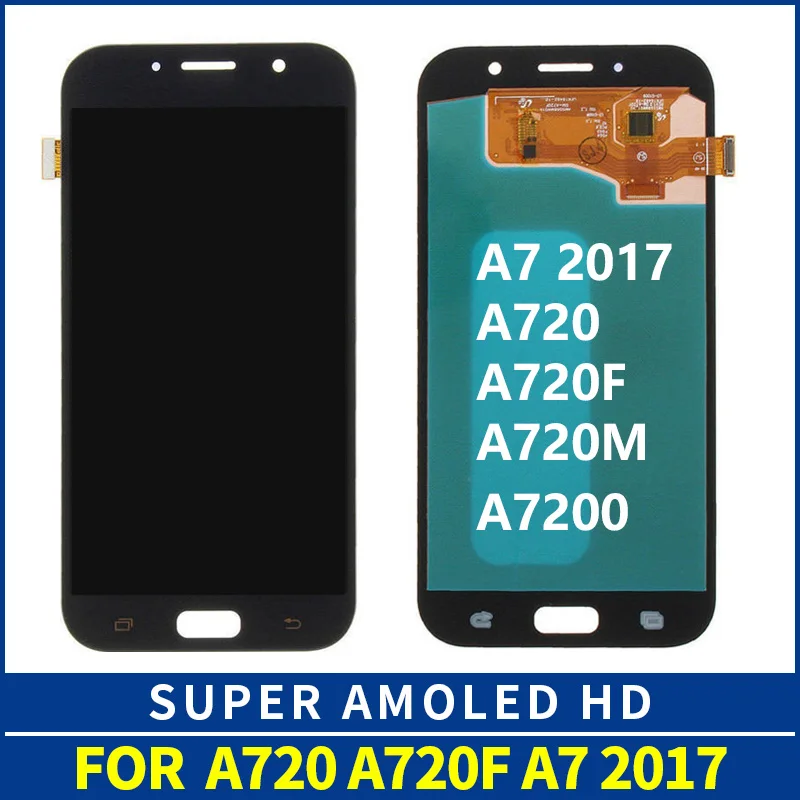 

LCD For SAMSUNG GALAXY A7 2017 A720 A720F SM-A720F LCD Display Touch Screen Digitizer Assembly Replacement For SAMSUNG A720 LCD