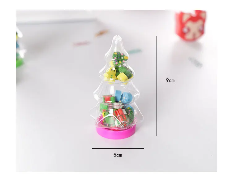 Рождественский подарок Санта-Дерево Мини Ластик Kawaii дизайнерские школьные канцелярские принадлежности Papelaria подарок для детей размер: 9x3,3 см