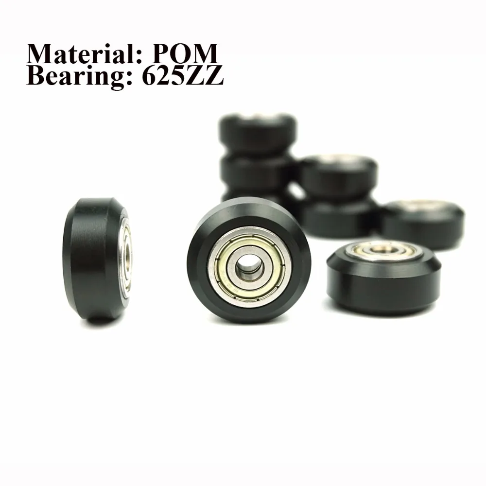 5 قطعة/فتحة CNC عجلة البكرات الكرة تحمل V نوع CNC عجلة تحمل 3D طابعة أجزاء جولة والعتاد بيرلين جزء ل 3D Ender-3 أجزاء