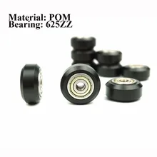 5Pcs/Slot CNC Wheel Pulleys Ball Bearing V Type CNC Wheel Bearing 3D Printer Parts Round Gear Perlin Part For 3D Ender-3 Parts