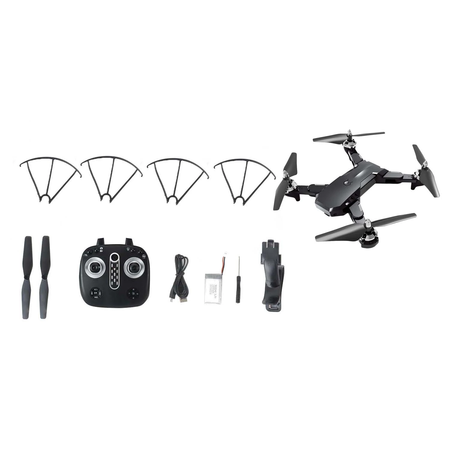 E58 Wifi Fpv с 2-мегапиксельной широкоугольной камерой Режим высокой фиксации складной Радиоуправляемый Дрон Квадрокоптер Rtf