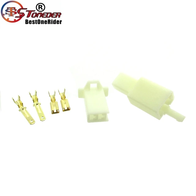 STONEDER 5x 2 Pins Electrical Wire Connector Terminal Harness Plug Socket For Pit Pocket Mini Bike Go Kart ATV Scooter Moped