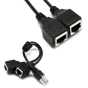 

New Arrival RJ45 Male To Dual Female LAN 0.3m Splitter Extension Cable Network Lead Extender Extension Cable