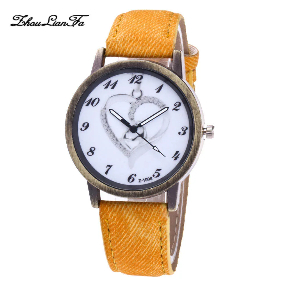 Modern Fashion Women Heart pattern Faux Leather Band Analog Quartz Round Watch Casual Wristwatch Gift For Female Modern Fashion Women Heart pattern Faux Leather Band Analog Quartz Round Watch Casual Wristwatch Gift For Female