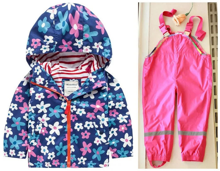 Куртки для мальчиков и девочек, костюмы, известная ветрозащитная водонепроницаемая куртка с защитой от холода и штаны, детская одежда высокого качества - Цвет: Photo Color17