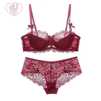 

New Pattern Generation Hair Lace Thin Cotton Cup Sexy Ma'am Underwear Half A Cup Comfortable Ventilation Bras Suit