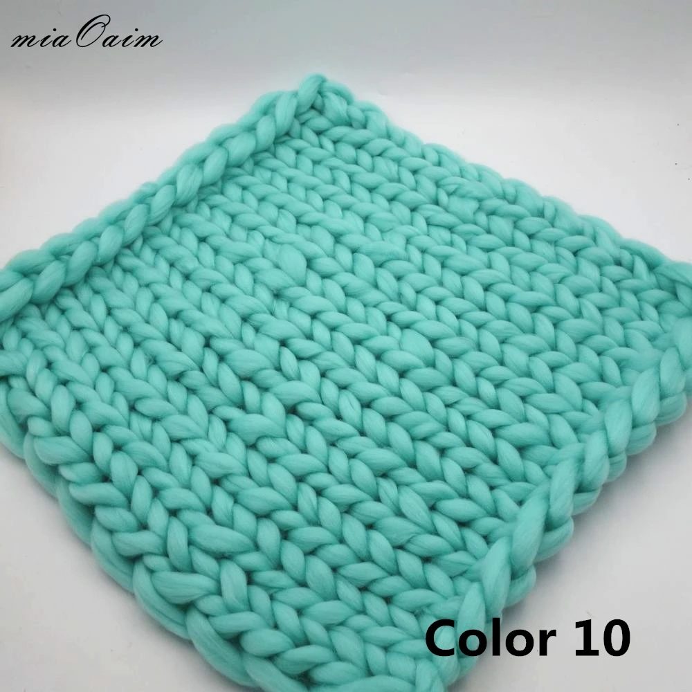 Cobertor de Malha Cobertor do Bebê Recém-nascido Foto Prop Chunky Fotografia Cesta Enchimento Stuffer Backdrops 45*45cm 23 prop chunky cobertor do bebê fotografia prop