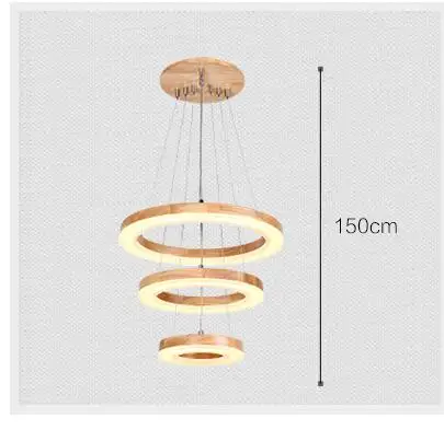 Кольцо люстра LED Американская деревня Гостиная голову простая Ресторан твердого дерева круг CL mz133