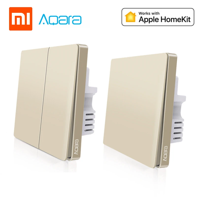 

2019 Upgrade Original Xiaomi Aqara Wall Switch Smart Light ZigBee Switches Remote Control Gold Version for apple homekit