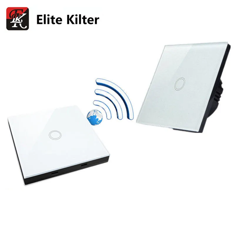 

Elite Kilter Luxury Crystal Glass Wall Switch Touch Switch Normal 1 Gang With 1 Gang Stick Touch Switch EU/UK Standard