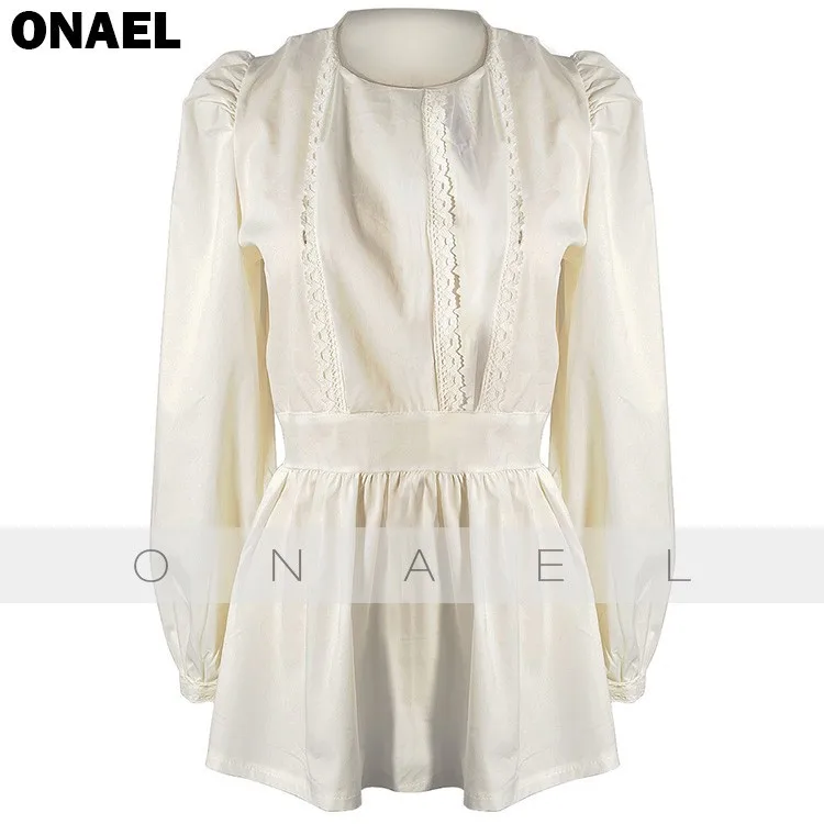 Lacey feminine blouses vintage style women dress