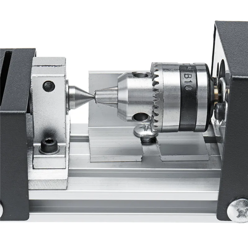 Online 200W Mini Drehmaschine Perlen Maschine Holz Drehmaschine Diy Holzbearbeitung Werkzeug Fräsen Schleifen Polieren Carving Bohrer Dreh Werkzeug Set