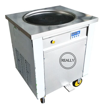 

single round pan ice cream roll making fried yogurt ice cream machine 450mm/500mm