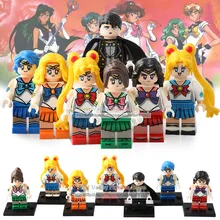 DR. TONG 70 шт./лот фигурки Супергерл Сейлор Мун Сейлор Венера Марс Меркурий Юпитер строительные блоки детские игрушки WM6035