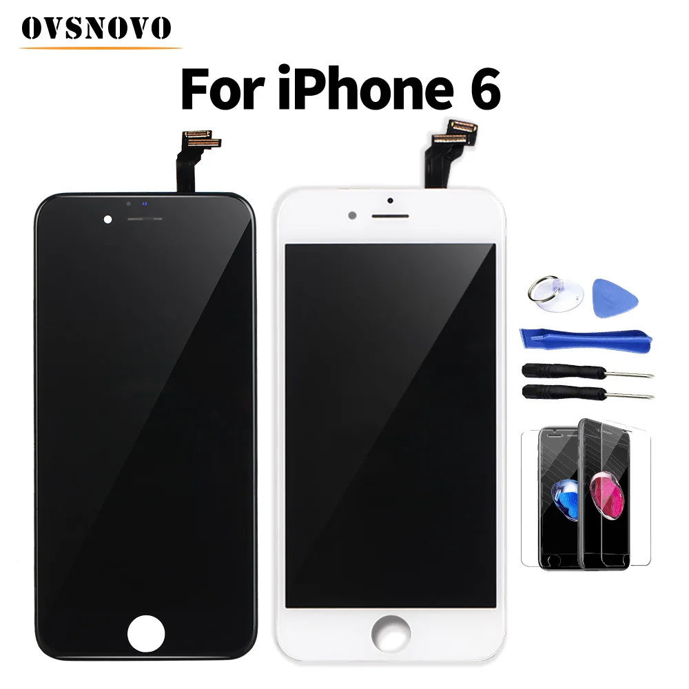 ЖК-дисплей 100% без битых пикселей для iPhone 6 с сенсорным экраном дигитайзер в сборе