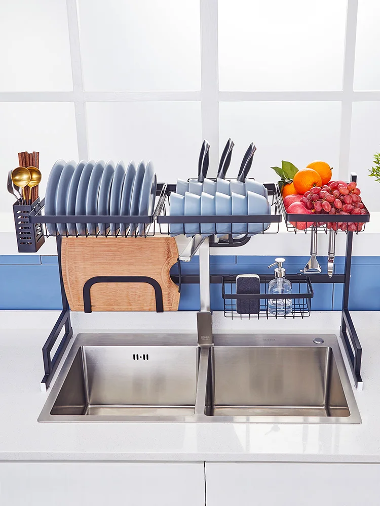 

Sink Drain Rack Sink Bowl Rack Stainless Steel Kitchen Racks Basin Dishware Tableware Shelf Storage Rack